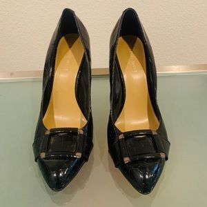 Almost new Nine West black patent Wedge size 7 1/2
